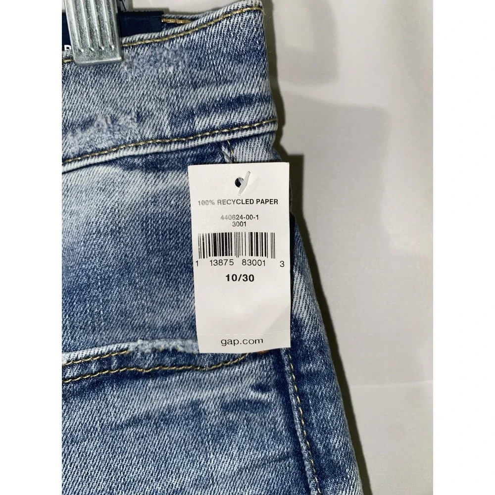GAP High Rise Cheeky Straight Jeans‎ with Distressed Detail 30 Regular NWT